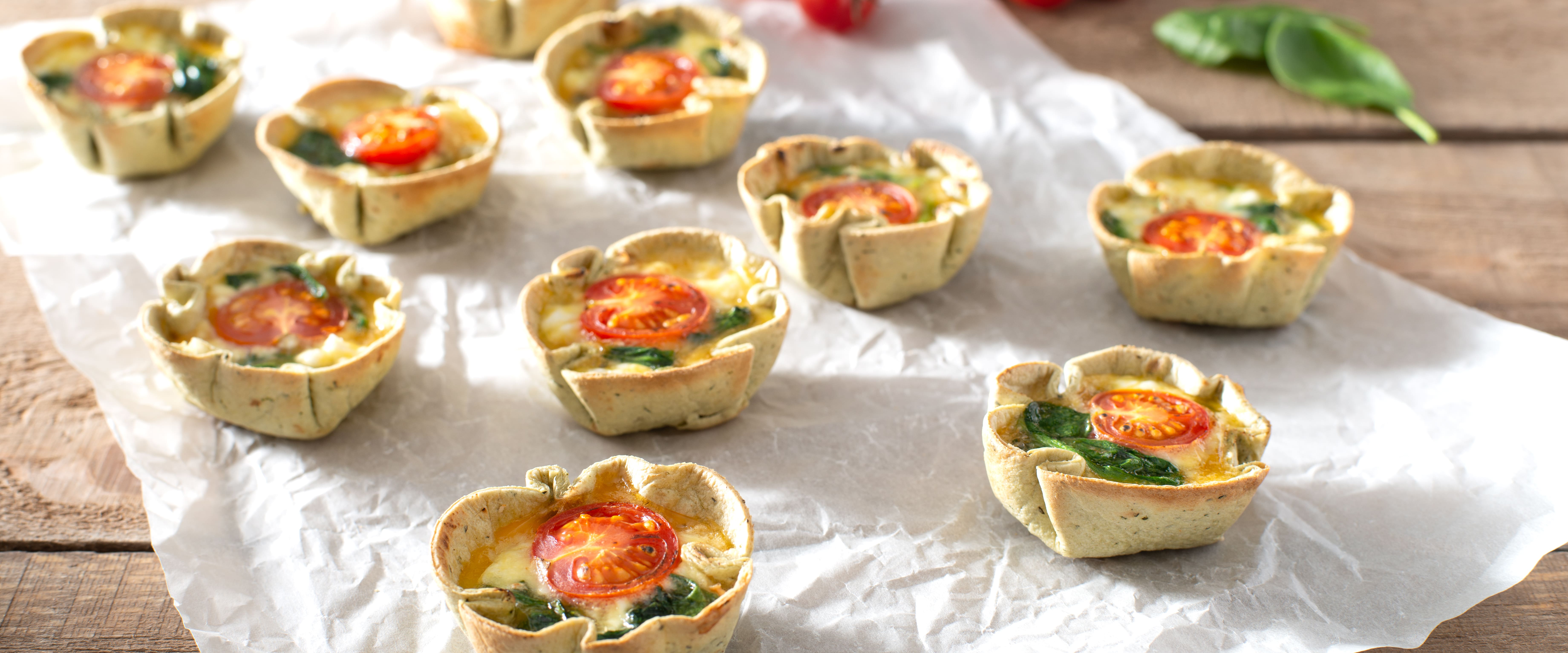Vegetarian Spinach and Feta Tortilla Frittata Cups Dempster's